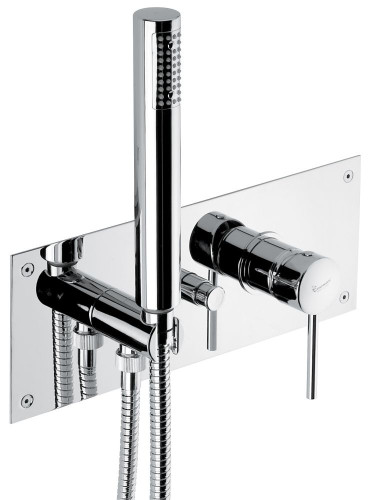 Emmevi Piper, встраиваемый в стену однорычажный смеситель для душа на панели на 1 выход, цвет хром