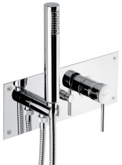 Emmevi Piper, встраиваемый в стену однорычажный смеситель для душа на панели на 1 выход, цвет хром