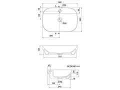Раковина встраиваемая Scarabeo GLAM 1810