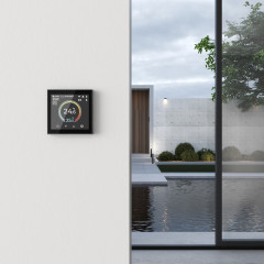 Умный сенсорный терморегулятор с LCD дисплеем черный W1851108