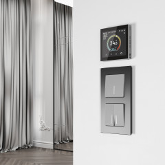 Умный сенсорный терморегулятор с LCD дисплеем черный W1851108