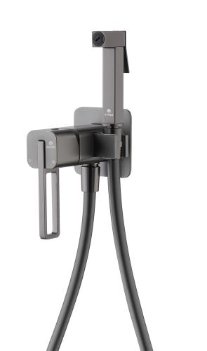 12157-Q Смеситель встраиваемый с ГИГ. душем (ГРАФИТ) GANZER (10/1шт)