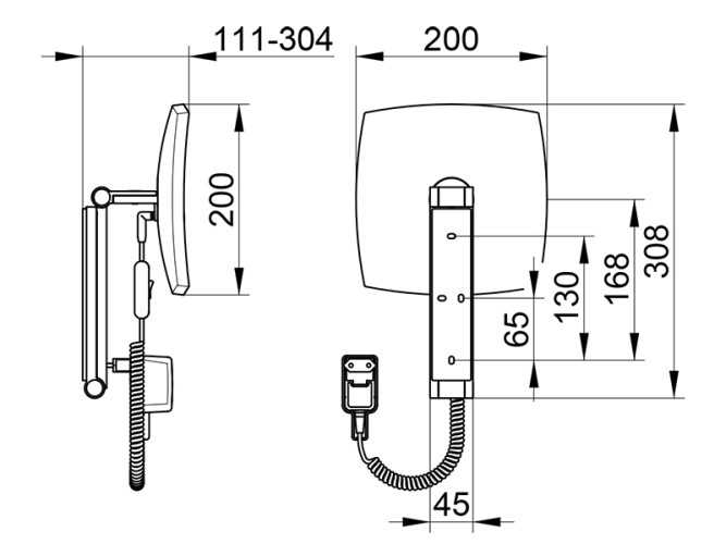 Зеркало косметическое KEUCO ILOOK MOVE 17613019001