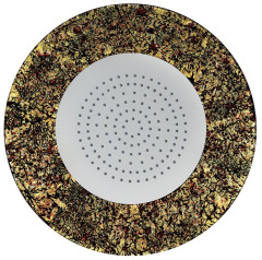 Graffio Laguna, круглая потолочная душевая головка антикальковая 40см, цвет золото-Fantasia scura base oro