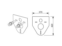 Прокладка звукоизоляционная для подвесного унитаза TECE Teceprofil 9200010