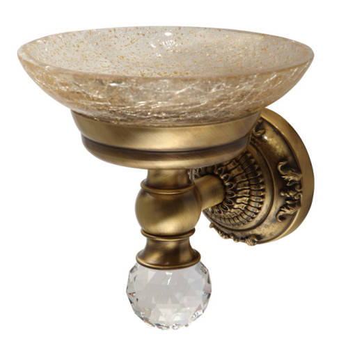 Mыльница настенная, стекло/бронза/Swarovski Migliore Cristalia