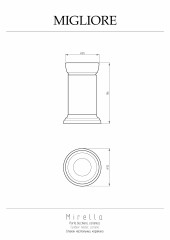 Cтакан настольный, керамика/бронза Migliore Mirella