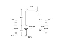 Смеситель для раковины CRISTINA EAST SIDE ES90551