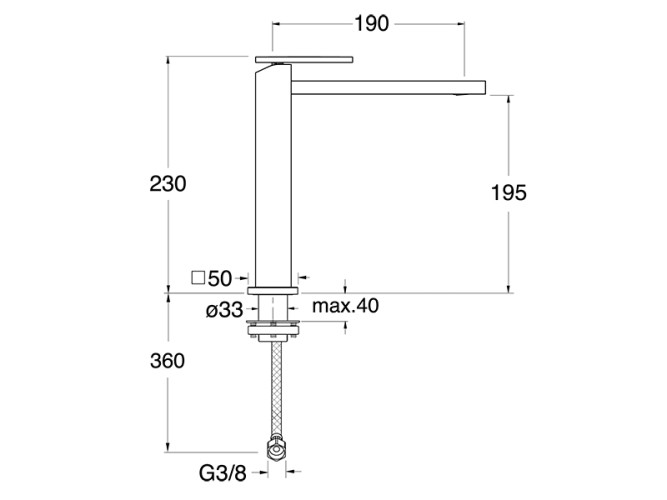 Смеситель для раковины CRISTINA TABULA TA92751