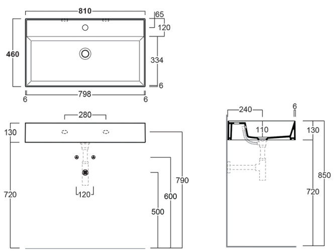 Раковина подвесная или накладная SIMAS AGILE AG 81 bia