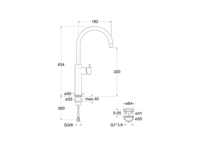 Смеситель для раковины CRISTINA TRICOLORE VERDE TV24992