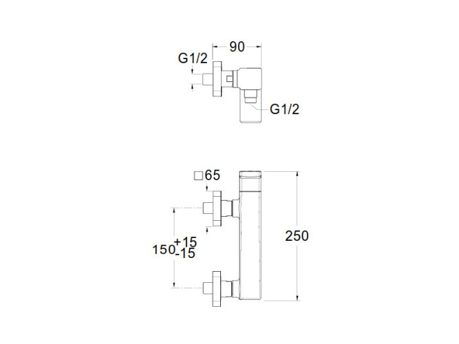 Смеситель для душа CRISTINA QUADRI S QS40113