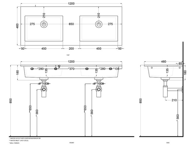 Раковина подвесная CIELO ERA-ECO ERLA120SF LN