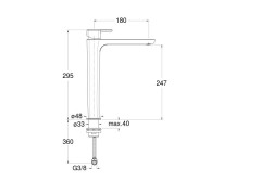 Смеситель для раковины CRISTINA KING KG91251