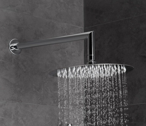 AQG, настенный круглый кронштейн VARY длиной 37,5 см, для верхнего душа, цвет хром