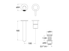 Внешняя часть смесителя для раковины CRISTINA IX IX25728