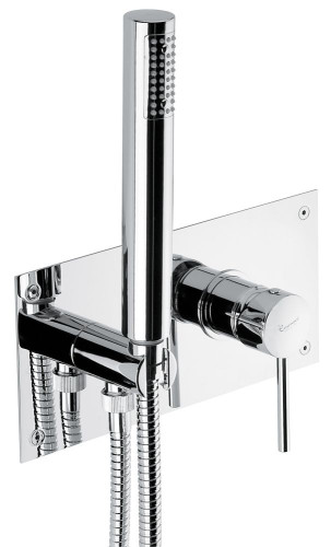 Emmevi Piper, встраиваемый в стену однорычажный смеситель для душа на панели, цвет хром