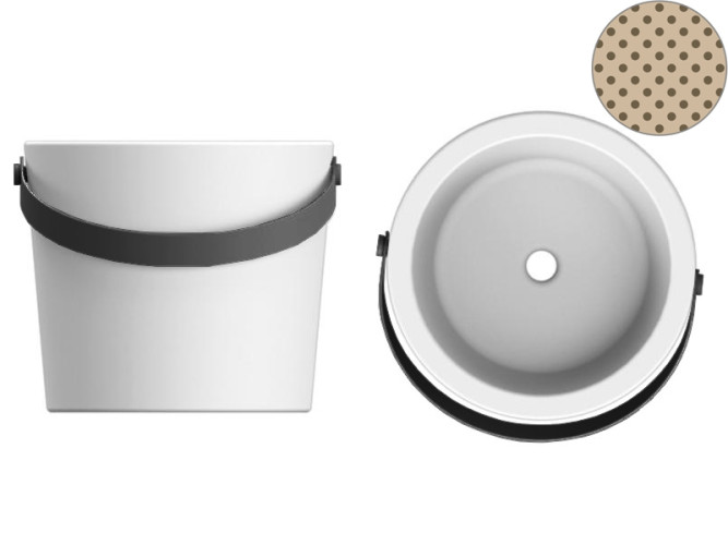 Раковина накладная Scarabeo BUCKET 8803NS/SEM