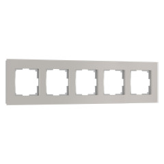 Рамка из стекла на 5 постов Senso дымчатый soft-touch W0053117