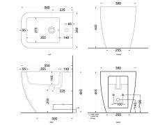 Биде напольное CIELO SHUI COMFORT SHCOBI TL