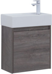 Тумба с раковиной Aquanet Nova Lite 50 дуб рошелье (1 дверца)