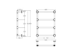 Полотенцесушитель электрический MARGAROLI ARMONIA MA9512NN0401CR