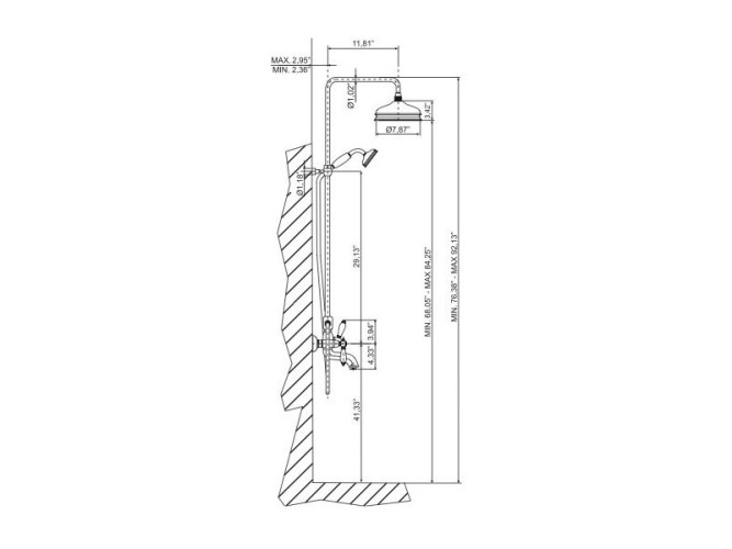 Душевая стойка FIMA CARLO FRATTINI HEREND F5404/2CR