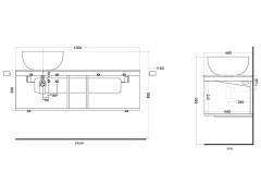 Тумба CIELO Multiplo MUMBG120NM CM
