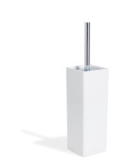 Stil Haus Living, напольный керамический ёрш, цвет хром - чёрный матовый - белая керамика