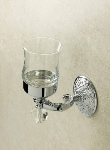 Stil Haus Noto Light, настенный стакан со стеклом Murano, цвет хром