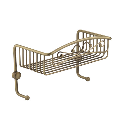 Решетка одинарная с двумя крючками L26xP15xH15 см., бронза Migliore COMPLEMENTI