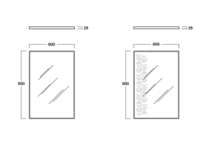 Зеркало SIMAS FROZEN FZS 1