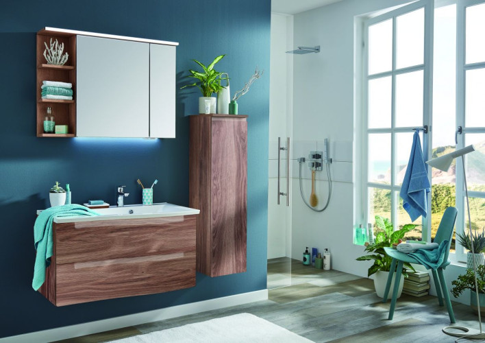 Комплект мебели Puris Purefaction, 900 мм левый, цвет дуб чарлстон