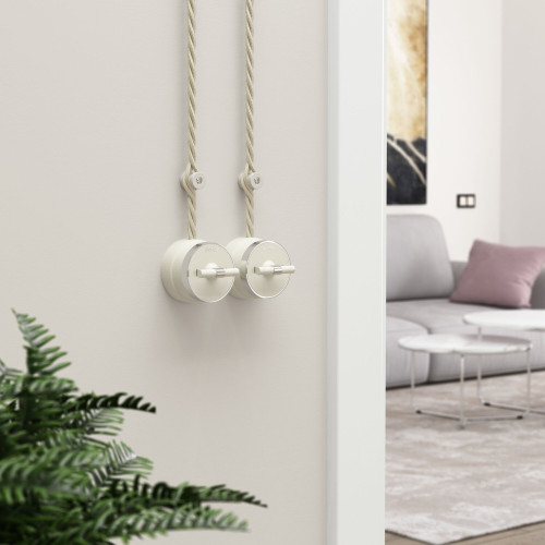 Переключатель/выключатель одноклавишный Vintage (слоновая кость матовый/хром) W5812055