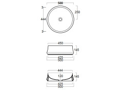 Раковина накладная круглая SIMAS SHARP SH 01