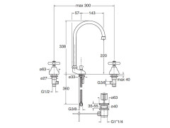 Смеситель для раковины CRISTINA IMPERO IM20613