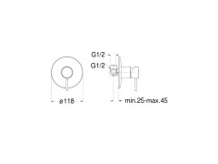 Смеситель для душа CRISTINA PiC PM11824