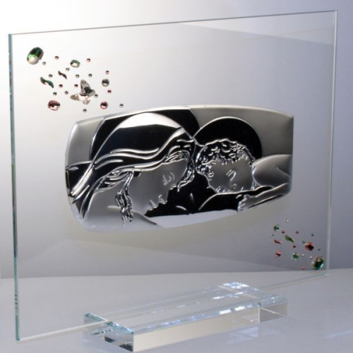 CTF, икона материнства средняя, 30х25 см, цвет серебро