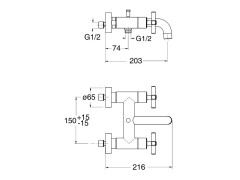 Смеситель для ванны CRISTINA EXCLUSIVE EV18777
