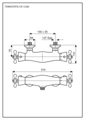 Emmevi Deco Classic, смеситель-термостат для душа, цвет хром