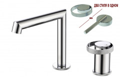 19114 Смеситель на борт раковины (2-отв,ХРОМ)  GANZER (10/1шт)