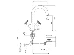 Смеситель для раковины NICOLAZZI ARENA 3336CR44