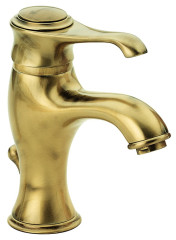 Emmevi Tiffany, однорычажный смеситель для раковины (излив 12 см), с донным клапаном, цвет бронза