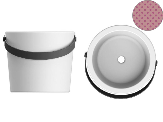 Раковина накладная Scarabeo BUCKET 8803NS/SER