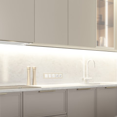 Рамка из стекла на 5 постов Senso шампань soft-touch W0053111