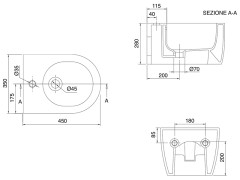 Биде подвесное Scarabeo MOON 5525/35
