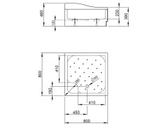 Душевой акриловый поддон RADAWAY KORFU 4C88400-03