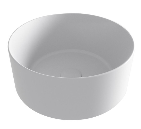 Olympia Open, накладная круглая раковина 40xh17 см, с донным клапаном, цвет белый глянцевый