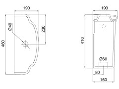 Бачок сливной Scarabeo CASTELLANA 5309/OR
