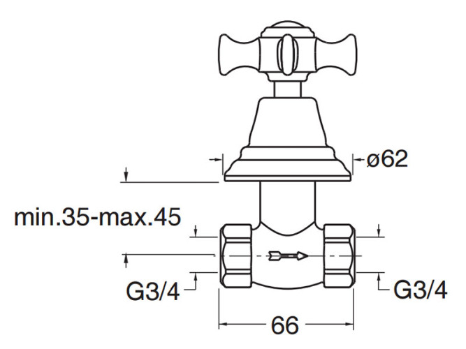 Запорный кран CRISTINA CANOVA CN62146